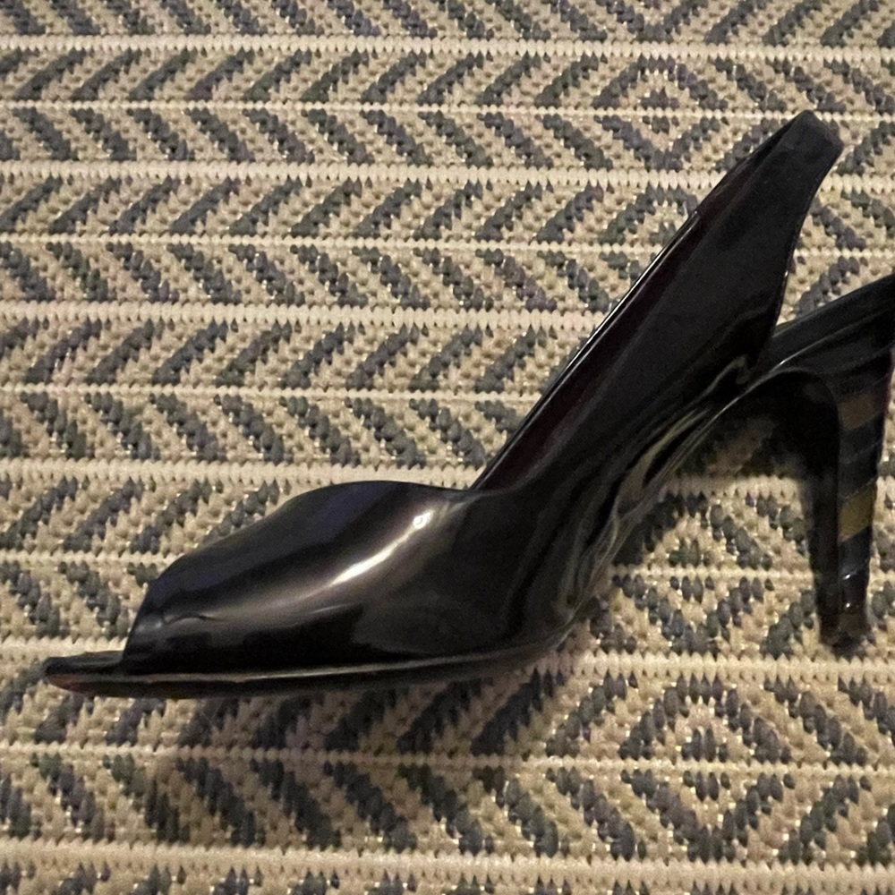 Louis Vuitton Multi-colored Sling Back, Patent Leather Pumps SZ 36